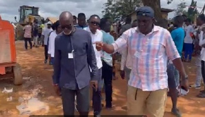Gabby Asare Otchere-Darko (left) captured in Assin North Gabby Asare Otchere-Darko (left) captured in Assin North