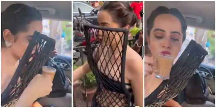 Photos of Indian fashionista Uorfi. Credit: @urf7i Photos of Indian fashionista Uorfi. Credit: @urf7i