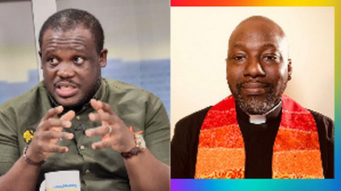 The lawmaker for Ningo Prampram, Sam George and British-Nigerian gay pastor, Rev. Jide Macaulay The lawmaker for Ningo Prampram, Sam George and British-Nigerian gay pastor, Rev. Jide Macaulay
