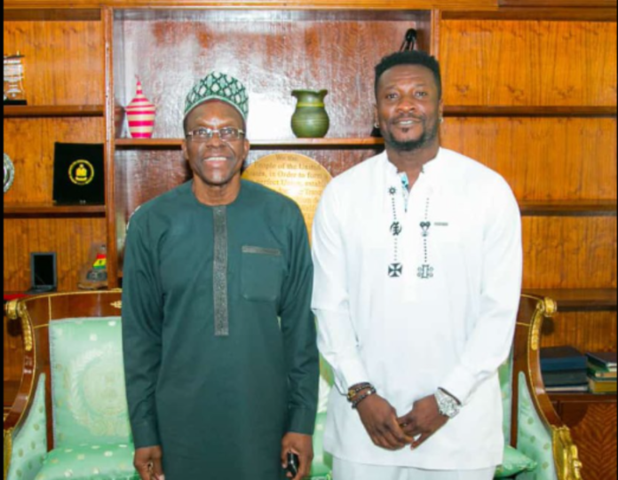Alban Bagbin [L] and Asamoah Gyan [R]