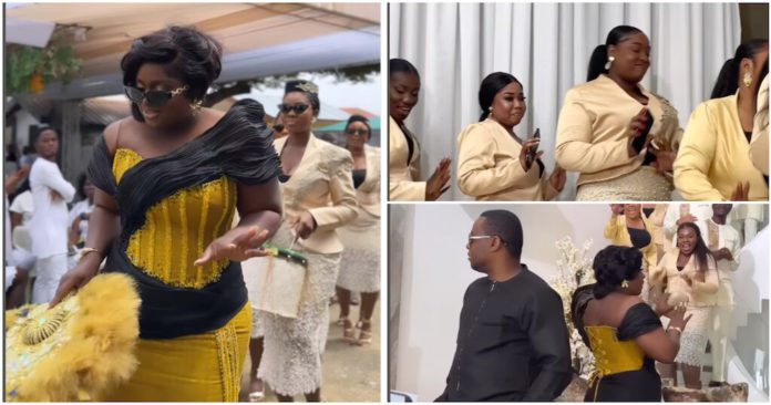 Ghanaian bride Janet and her bridesmaids slay in classy outfits. Photo credit: @live_with_kwaku Ghanaian bride Janet and her bridesmaids slay in classy outfits. Photo credit: @live_with_kwaku