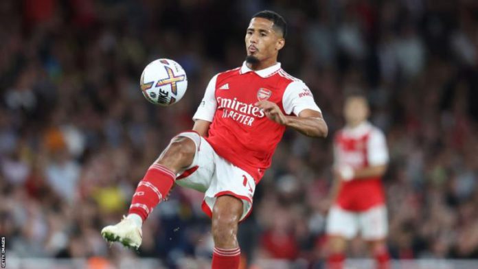 Saliba only made his first-team debut for Arsenal in August Saliba only made his first-team debut for Arsenal in August