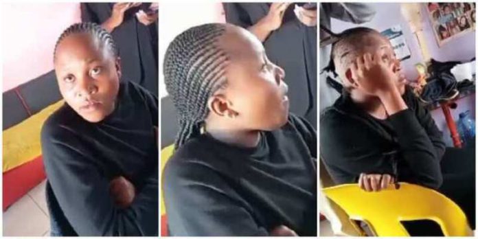 The lady got her hair shaved clean over refusal to pay for stylist's services Credit: @AdvoBarryRoux The lady got her hair shaved clean over refusal to pay for stylist's services Credit: @AdvoBarryRoux