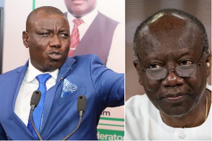 Isaac Adongo has wondered what Ken Ofori-Atta means by turning the corner Isaac Adongo has wondered what Ken Ofori-Atta means by turning the corner