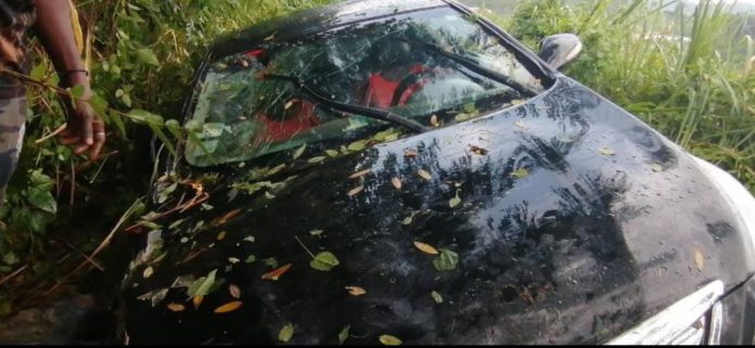 King Paluta's car after accident