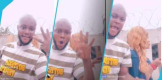 A collage of King Promise and Agradaa's lookalike Image credit: @robestmusic