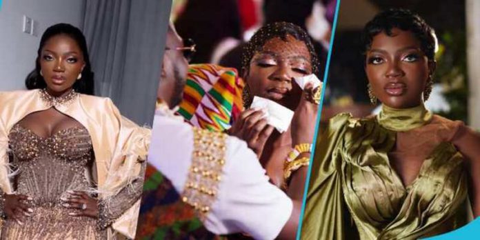Ghanaian bride Jennea sheds tears on her wedding day. Photo credit: @focusnblur Ghanaian bride Jennea sheds tears on her wedding day. Photo credit: @focusnblur