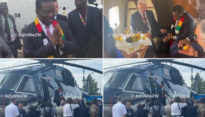 Russia: Vladimir Putin gifts Zimbabwe President Mnangagwa a helicopter Russia: Vladimir Putin gifts Zimbabwe President Mnangagwa a helicopter