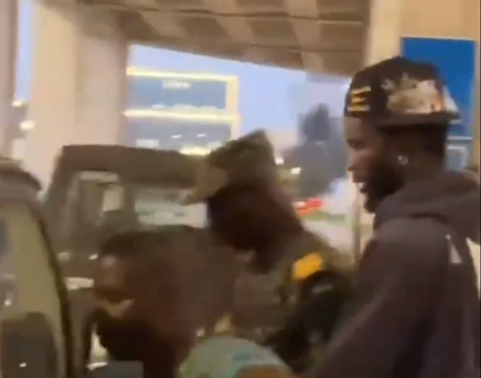 Security agents pick up Black Sherif Security agents pick up Black Sherif at KIA