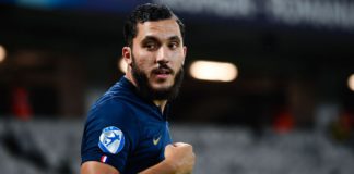 Rayan Cherki in action for France during the UEFA Under-21 European Championship. Flaviu Buboi/NurPhoto via Getty Images