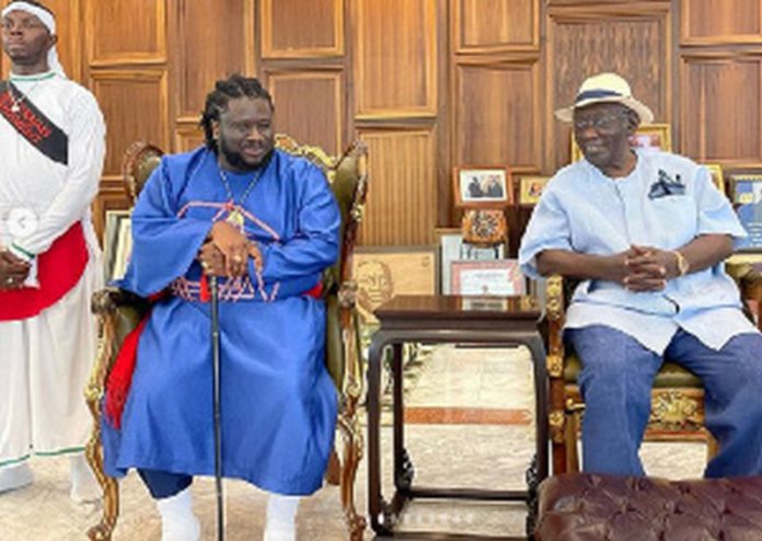 Bishop Kwabena Asiamah and former president John Agyekum Kufuor Bishop Kwabena Asiamah and former president John Agyekum Kufuor