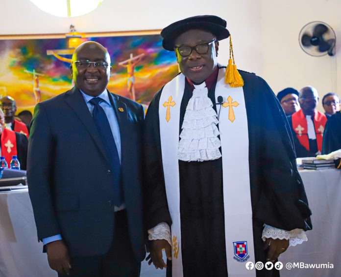 Bawumia and Presby Moderator, Rt. Rev. Prof. Obiri Yeboah Mante