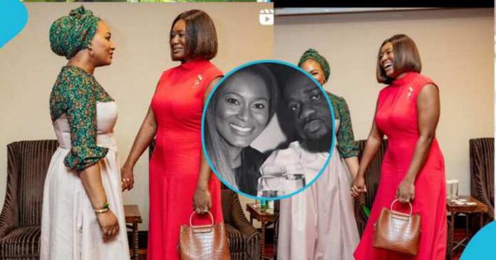 Samira Bawumia and Tracy Sarkcess look elegant in beautiful outfits. Photo credit: @tracysarkcess Samira Bawumia and Tracy Sarkcess look elegant in beautiful outfits. Photo credit: @tracysarkcess
