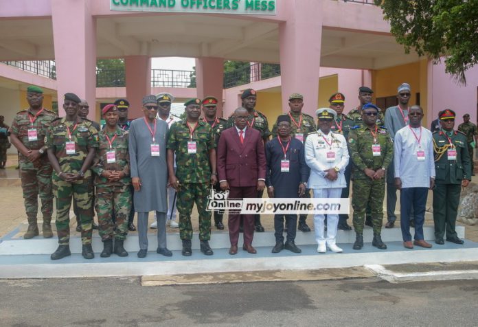 The Chiefs of Defence Staff from ECOWAS countries attending the Extraordinary Meeting of the ECOWAS Committee of Chiefs of Defence Staff at the Burma Camp, Accra, Ghana, 17 August 2023. The meeting is deliberating on the political situation in the Republic of Niger. EPA-EFE/CHRISTIAN THOMPSON The Chiefs of Defence Staff from ECOWAS countries attending the Extraordinary Meeting of the ECOWAS Committee of Chiefs of Defence Staff at the Burma Camp, Accra, Ghana, 17 August 2023. The meeting is deliberating on the political situation in the Republic of Niger. EPA-EFE/CHRISTIAN THOMPSON