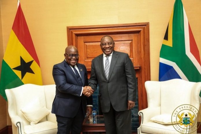 Akufo-Addo and President of the Republic of South Africa, Cyril Ramaphosa, Akufo-Addo and President of the Republic of South Africa, Cyril Ramaphosa,