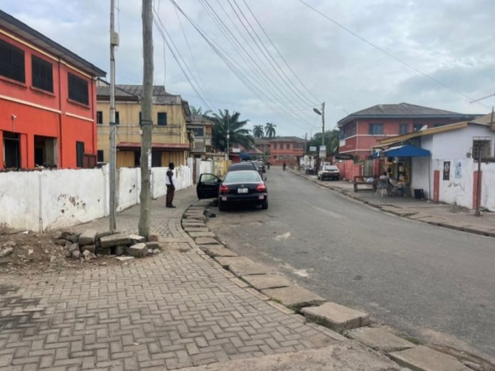The incident happened on the right side of the black vehicle in this picture. PICTURE BY ENOCH DARFAH FRIMPONG The incident happened on the right side of the black vehicle in this picture. PICTURE BY ENOCH DARFAH FRIMPONG