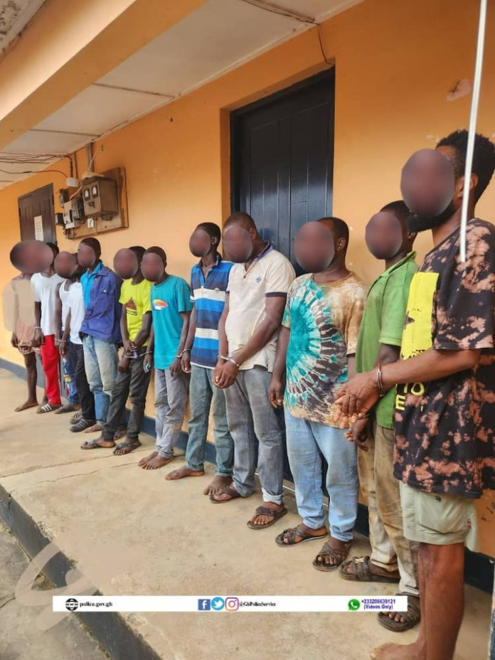 12 arrested as police restore calm at Gordenu