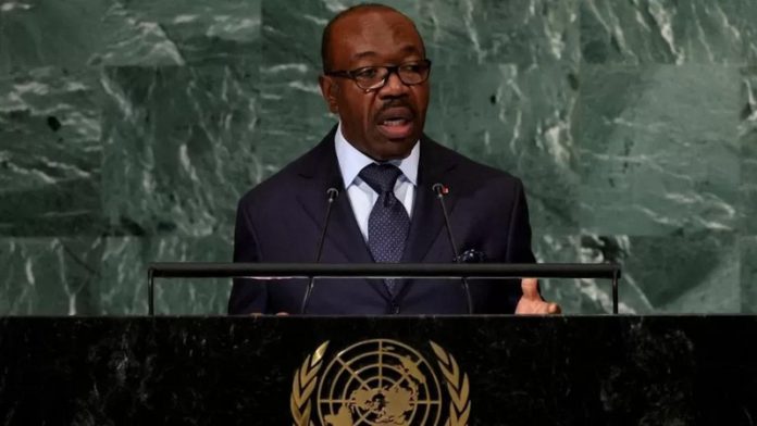 Ali Bongo, seen here addressing the UN in 2022, came to power when his father died in 2009 Ali Bongo, seen here addressing the UN in 2022, came to power when his father died in 2009
