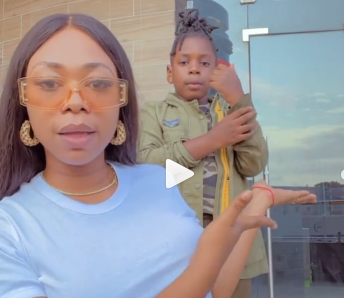 Shatta Wale's baby mama, Michy GH and their son, Majesty