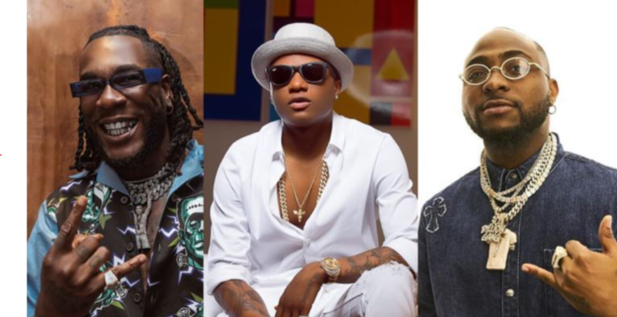 Burna Boy, Wizkid and Davido Burna Boy, Wizkid and Davido