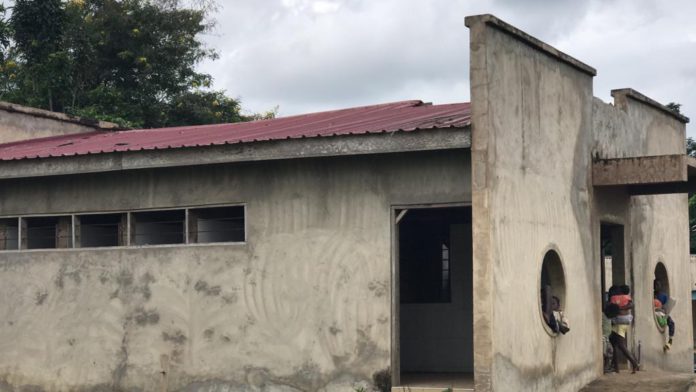 uncompleted toilet facility