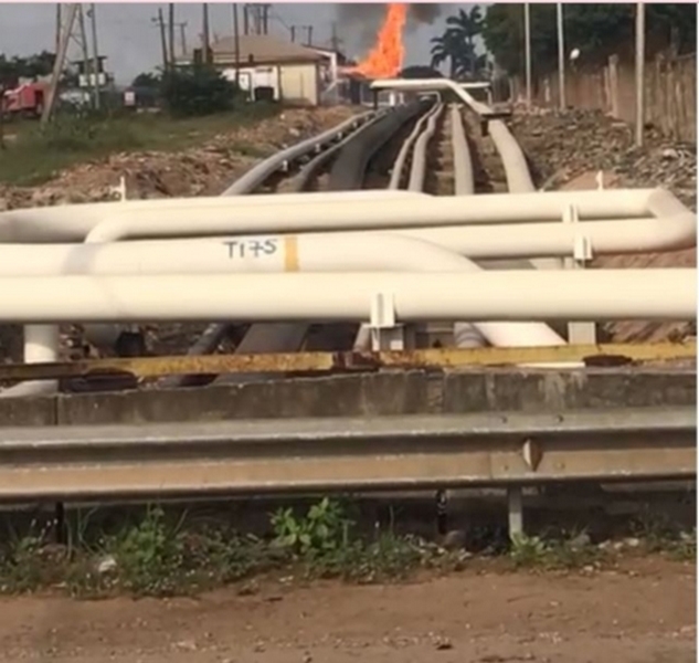 Fire guts Quantum gas pipeline near TOR Fire guts Quantum gas pipeline near TOR