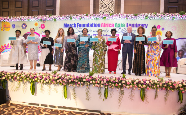 Merck Foundation Chairman and Chief Executive Officer (CEO) with African First Ladies inaugurate their 10th Africa Asia Luminary 2023 in India