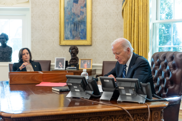 President Biden, with Vice President Harris, calls Prime Minister Netanyahu. President Biden, with Vice President Harris, calls Prime Minister Netanyahu.