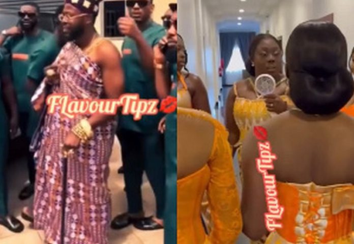 Ghanaian actor, Kalybos and wife at their traditional wedding Ghanaian actor, Kalybos and wife at their traditional wedding