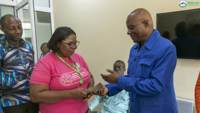 Dr. Felix Anyah donates to Korle Bu