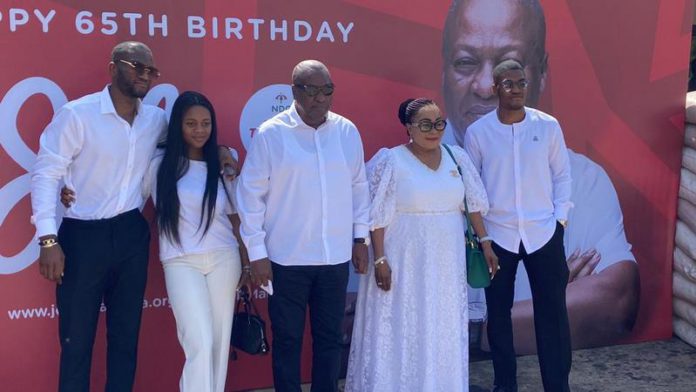 John Mahama and family on his birthday