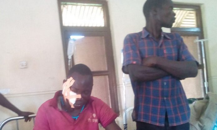 Martin Onyait is seen under treatment at Soroti Regional Referral Hospital on November 29, 2023. PHOTO/GEORGE MURON