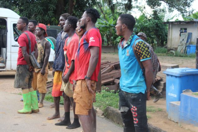 Small-scale-miners-taskforce-arrest-13-illegal-miners-destroys-several-mining-equipment-in-the-Eastern-region-636x424