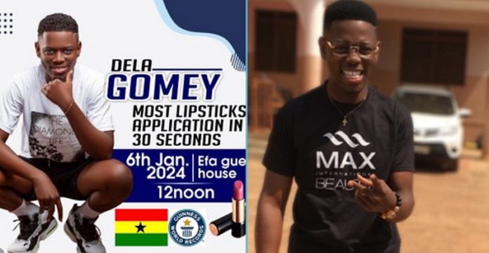 Ghanaian man to attempt most lipstick applications world record on January 6 Ghanaian man to attempt most lipstick applications world record on January 6
