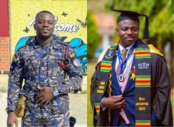 Lance Corporal Richmond Nyarko Obeng entred into the Ghana Police Service after his SHS in 2016