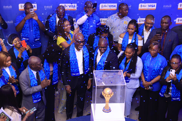Ecobank and VISA jointly host the TotalEnergies Confederation of African Football (CAF) Africa Cup of Nations, Côte d'Ivoire 2023 trophy in Abidjan