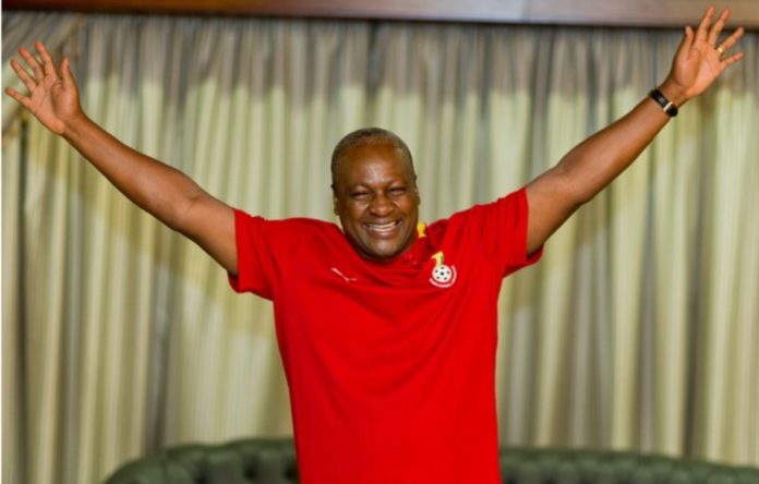 Mahama jubilating for Black Stars