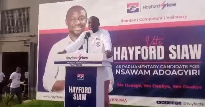 Hayford Siaw’s posters are defaced Hayford Siaw’s posters are defaced