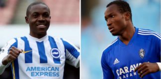 Zambia midfielder Enock Mwepu (left) retired after being diagnosed with a cardiac issue, but Ghana striker Rafael Dwamena (right) decided to play on