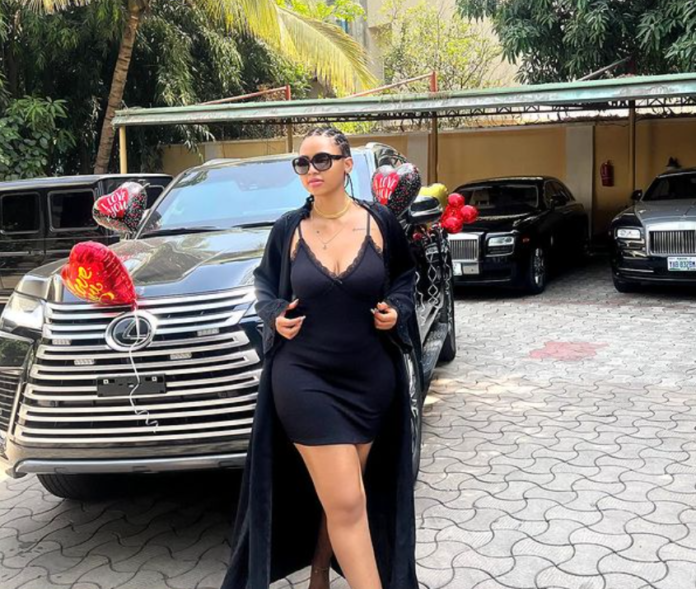 Regina Daniels receives brand new car as Val's gift from hubby