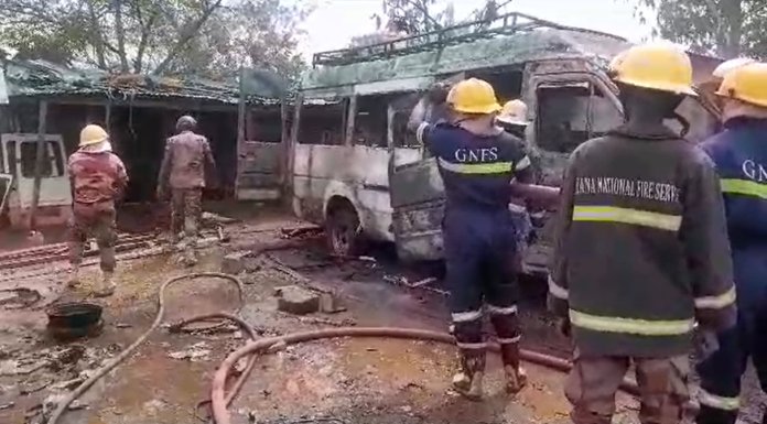 Fire destroys vehicles in Tamale