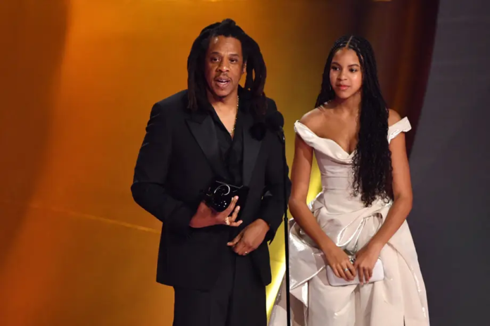 Jay-Z and his daughter Blue Ivy at the 2024 Grammys | Valerie Macon / AFP via Getty Images Jay-Z and his daughter Blue Ivy at the 2024 Grammys | Valerie Macon / AFP via Getty Images