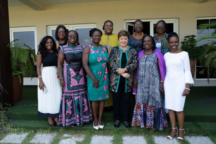 Nana Aba Anamoah, UG VC, NSMQ mistress, others join visiting IMF boss for lunch Nana Aba Anamoah, UG VC, NSMQ mistress, others join visiting IMF boss for lunch