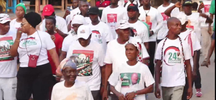 NDC organizes 24-hour economy walk to energize grassroots members in the Central region
