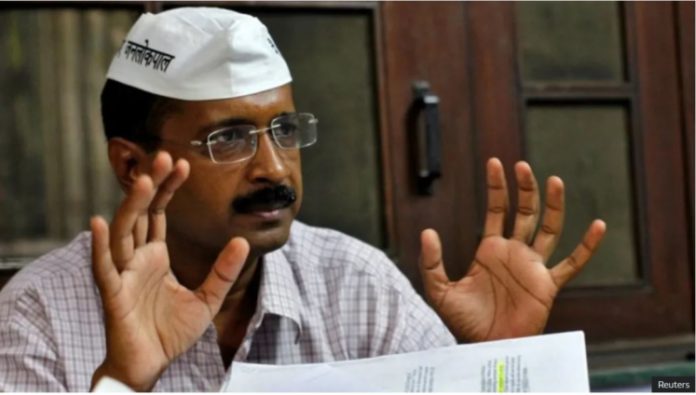 Police surrounded Arvind Kejriwal's home as it was searched.