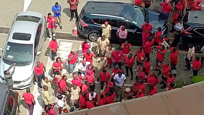 Teacher unions strike protest