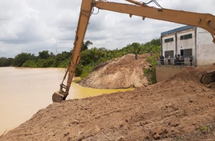 The GWL recently dredged the intake point at Sekyere Hemang to allow water to flow to the treatment plant (1)