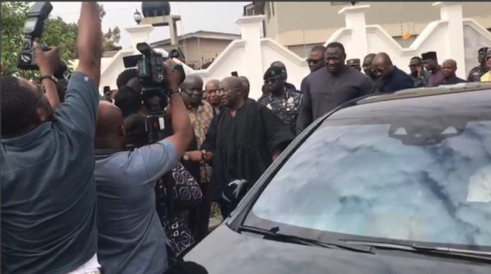 Dr Bawumia, Frema Opare, visit late John Kumah's family at his residence