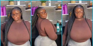 Maame Serwaa is looking prettier with her fine braids Photo source: @silverhairgh