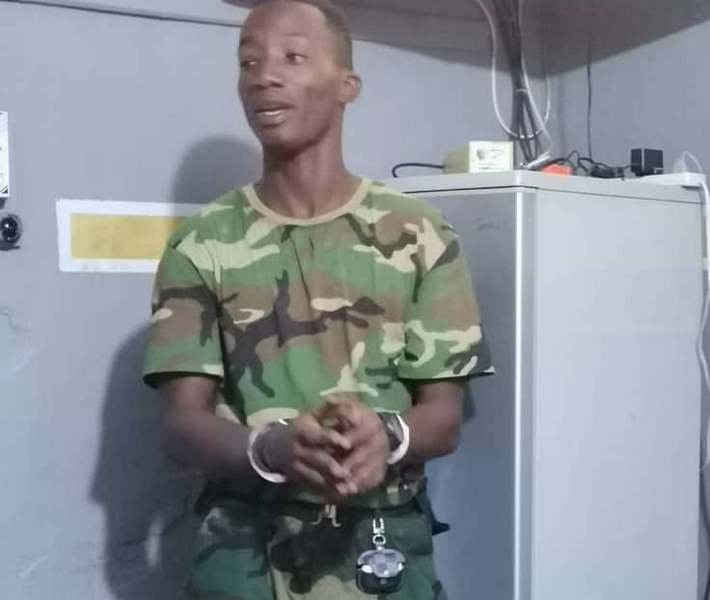 Fake soldier remanded for attempted robbery [Photos]